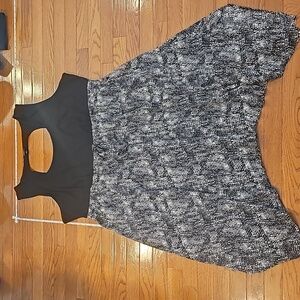 PLUS - black and white dress